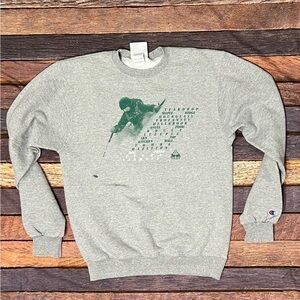 Stowe Vermont Ski Skiing Travel Tourism Gray Champion Sweatshirt Pullover